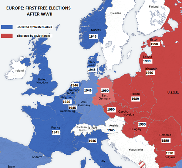 Europe Map after World War Two